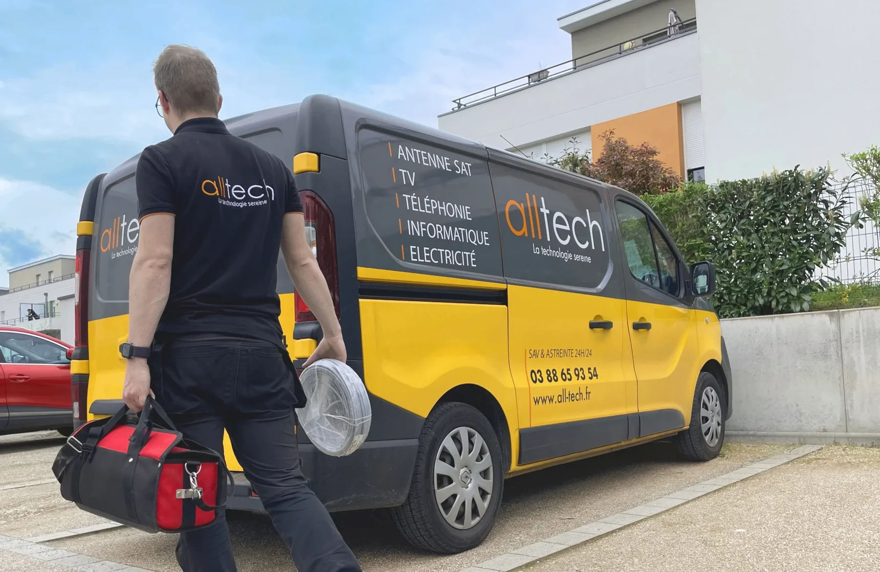 Préparation d’une intervention depuis le véhicule Alltech.