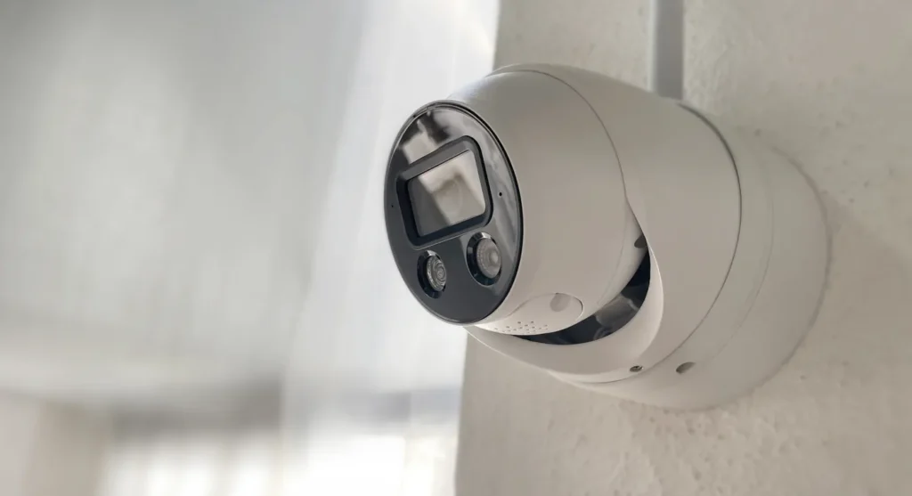 Caméra de vidéosurveillance dôme avec éclairage intégré